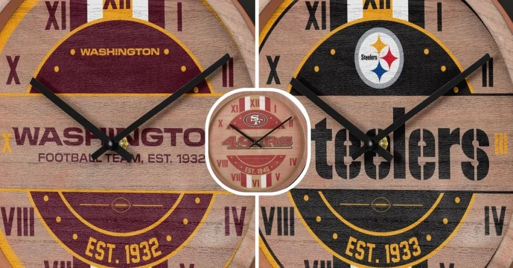 FOCO NFL Unisex-Adult NFL Wooden Barrel Wall Clock