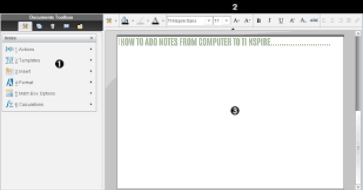 HOW TO ADD NOTES FROM COMPUTER TO TI NSPIRE